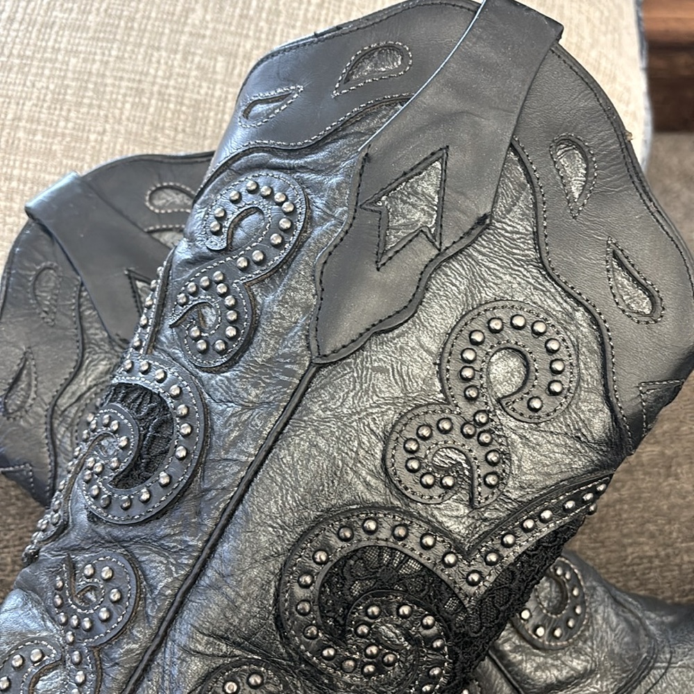 Corral Embroidery Studs Western Cowgirl Boots Pointy Toe A3038 Women's 6.5 - Picture 3 of 12